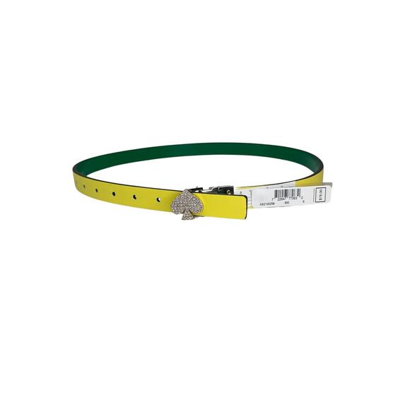Kate Spade New York pavé spade reversible leather belt XL main image 9